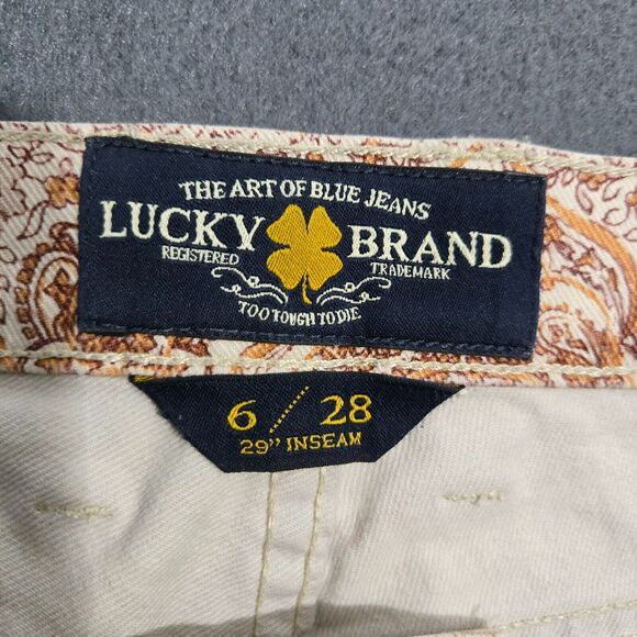 Lucky Brand Charlie Skinny Women 6/28 Harvest Patchwork Stretch Denim Jeans - Picture 7 of 16